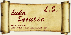 Luka Šušulić vizit kartica